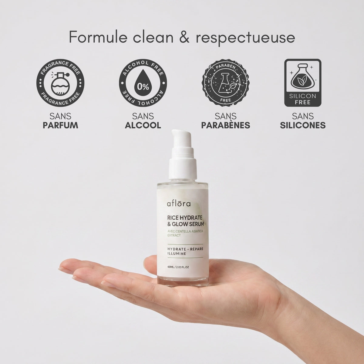 Aflōra Rice Hydrate & Glow Face Serum - 60ml